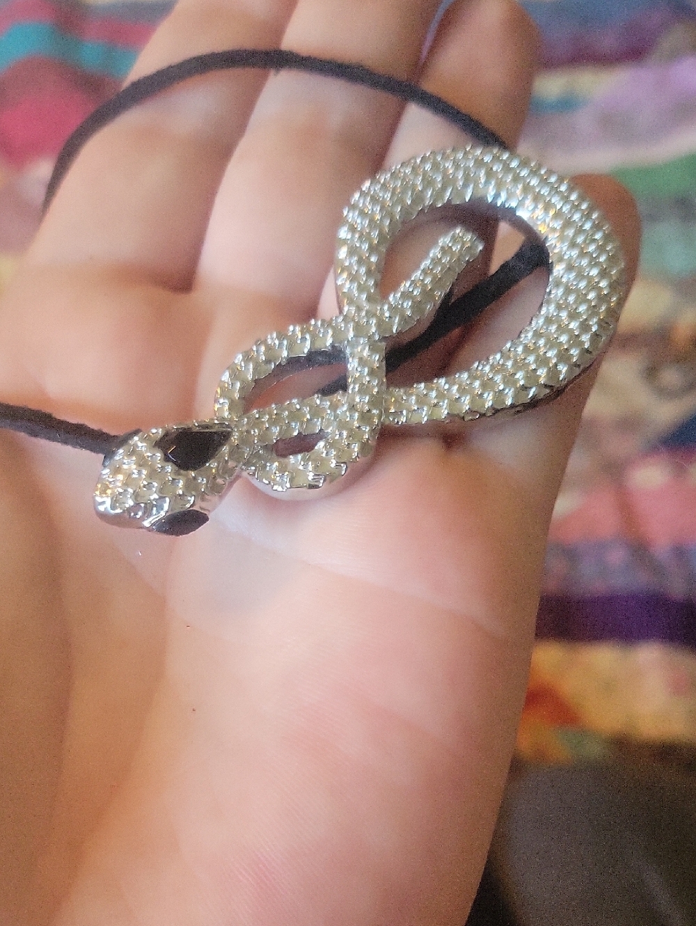 Silver Crystal Snake Pendant Necklace - Women Accessories